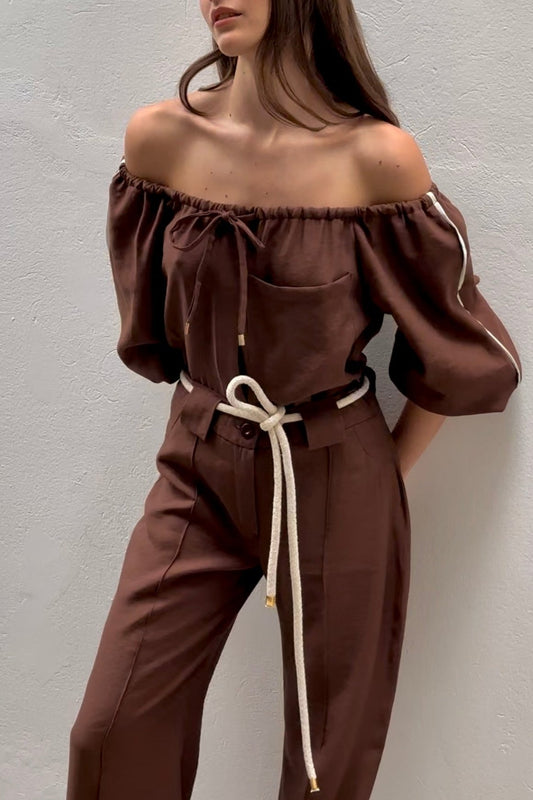 PAULETTE PANT CHOC