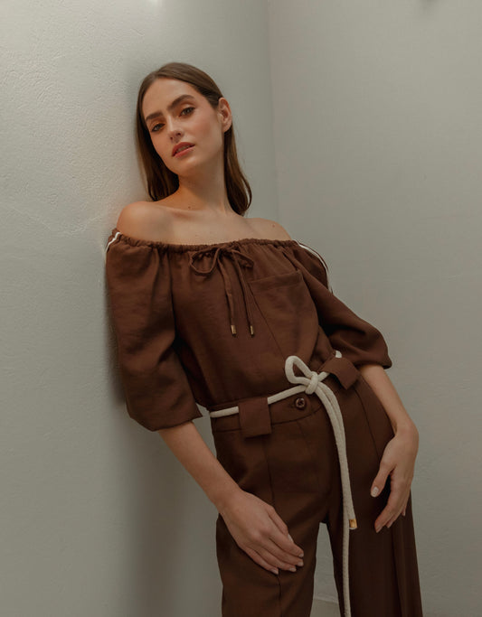 PAULETTE TOP CHOC